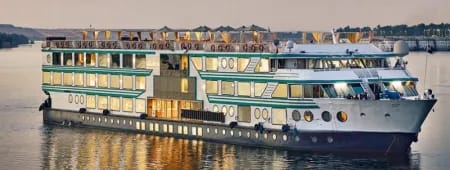 Acamar Nile cruise 2026 — luxury cabin bathrobe slippers soundproof windows bathtub award-winning $879